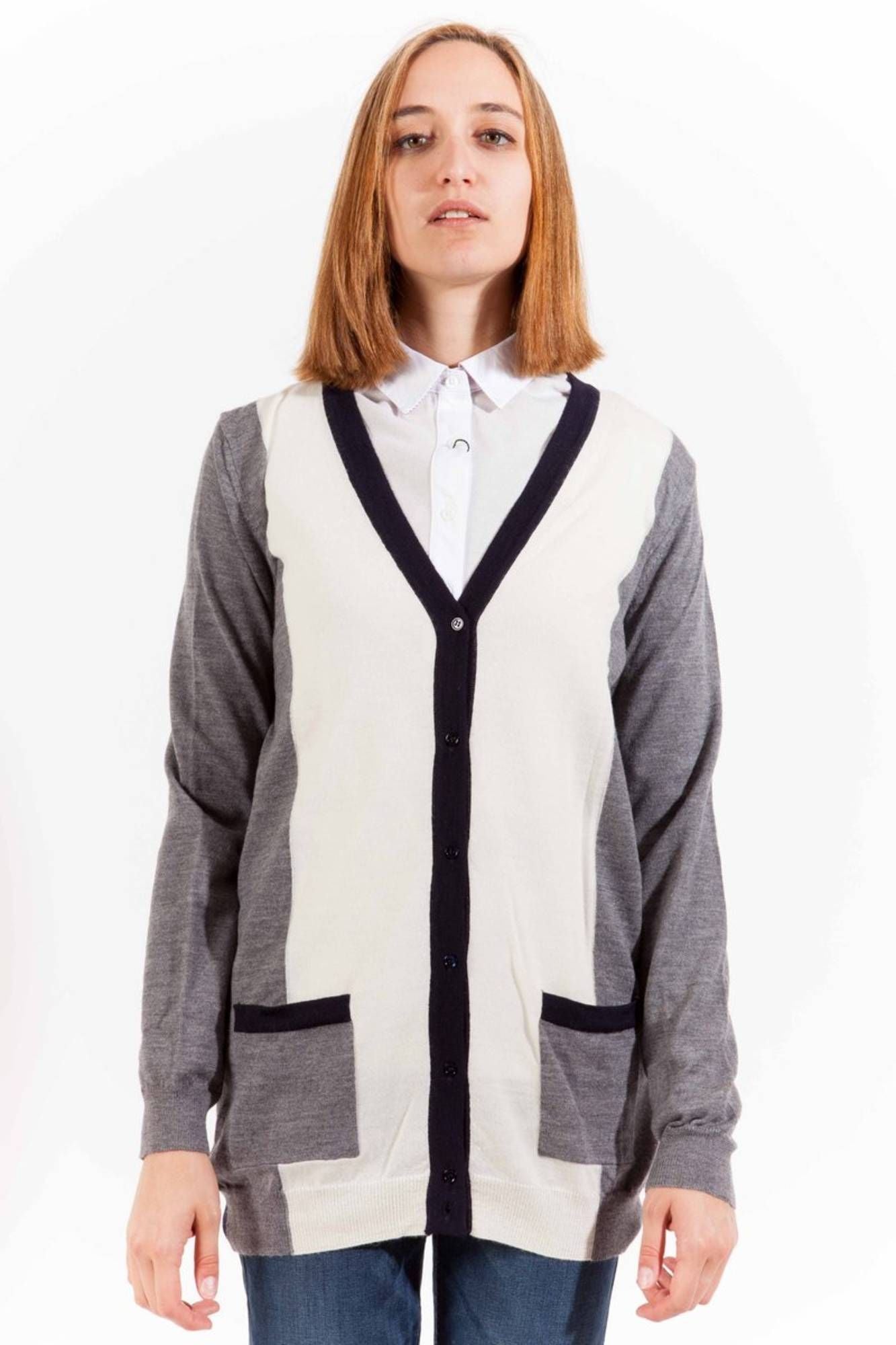 GANT CARDIGAN DONNA GRIGIO