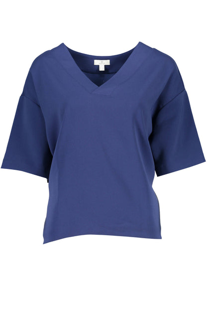GANT T-SHIRT MANICHE CORTE DONNA BLU