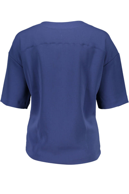 GANT T-SHIRT MANICHE CORTE DONNA BLU