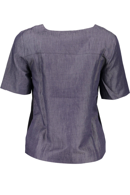 GANT T-SHIRT MANICHE CORTE DONNA BLU