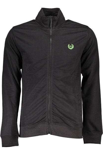 GIAN MARCO VENTURI FELPA CON ZIP UOMO NERO