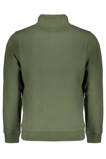 GIAN MARCO VENTURI FELPA CON ZIP UOMO VERDE