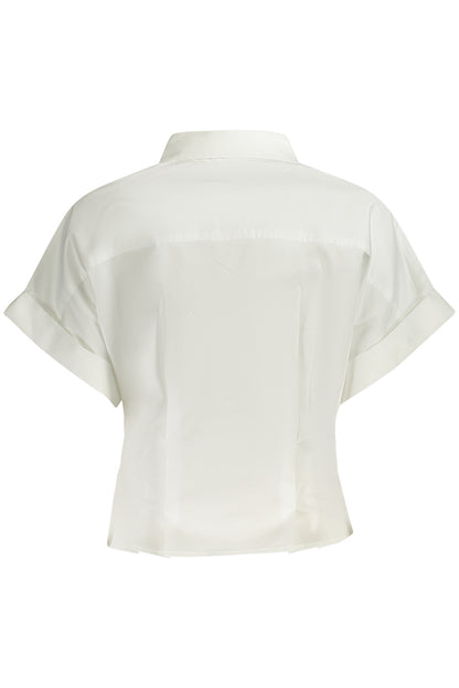 GUESS JEANS CAMICIA MANICHE CORTE DONNA BIANCO