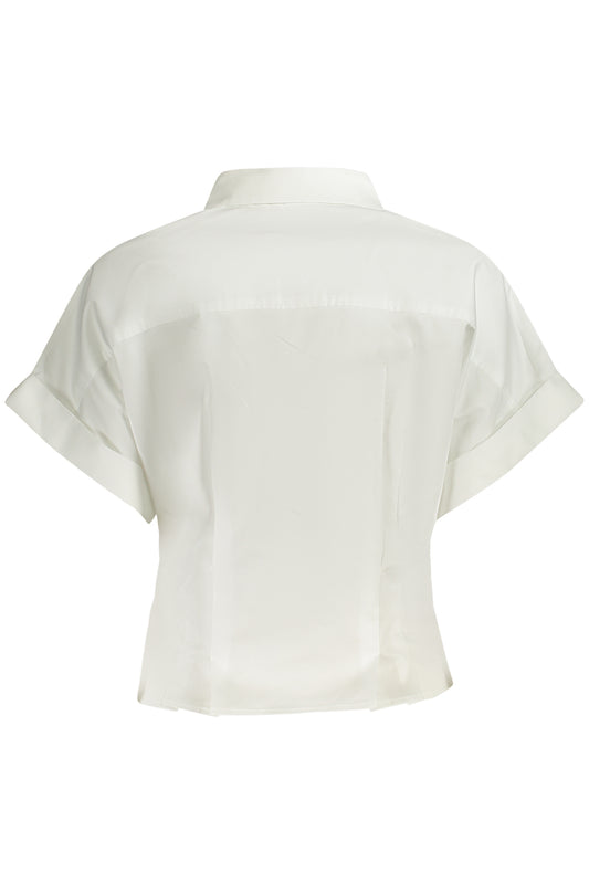 GUESS JEANS CAMICIA MANICHE CORTE DONNA BIANCO