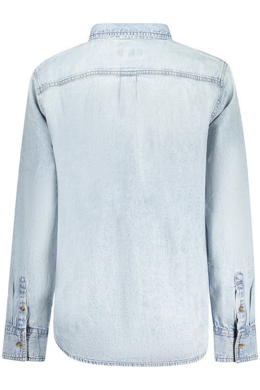 GUESS JEANS CAMICIA MANICHE LUNGHE DONNA AZZURRO