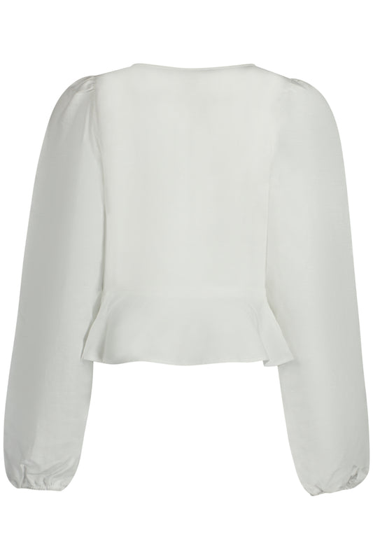 GUESS JEANS CAMICIA MANICHE LUNGHE DONNA BIANCO