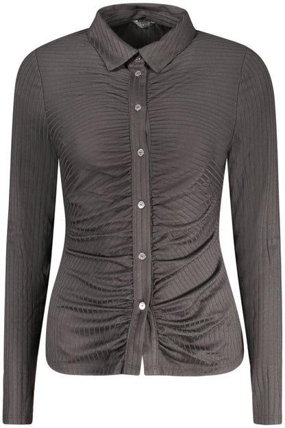 GUESS JEANS CAMICIA MANICHE LUNGHE DONNA NERO
