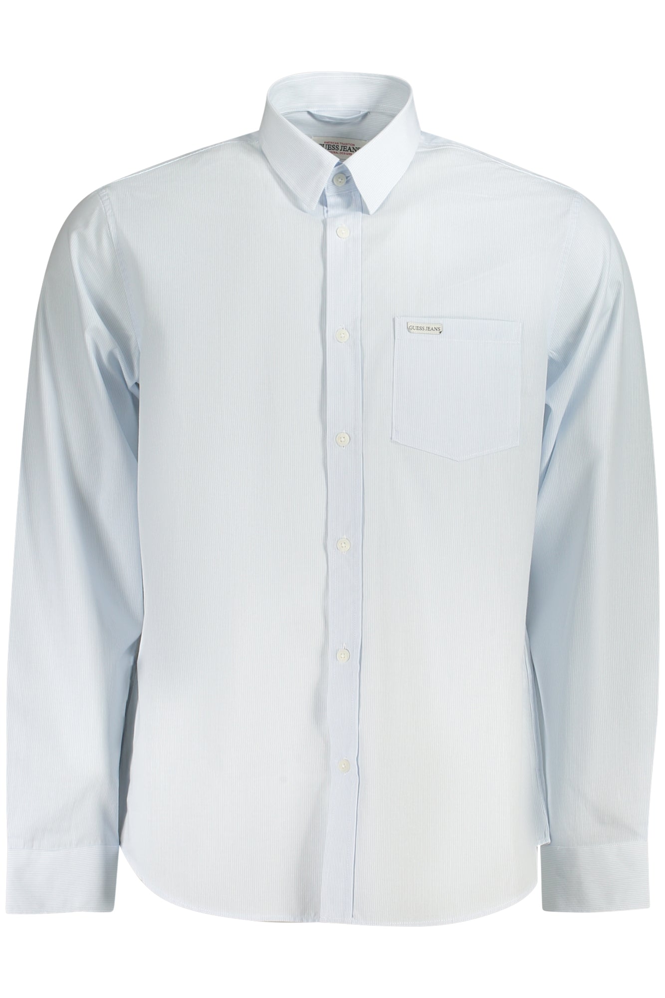 GUESS JEANS CAMICIA MANICHE LUNGHE UOMO AZZURRO