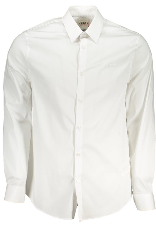 GUESS JEANS CAMICIA MANICHE LUNGHE UOMO BIANCO