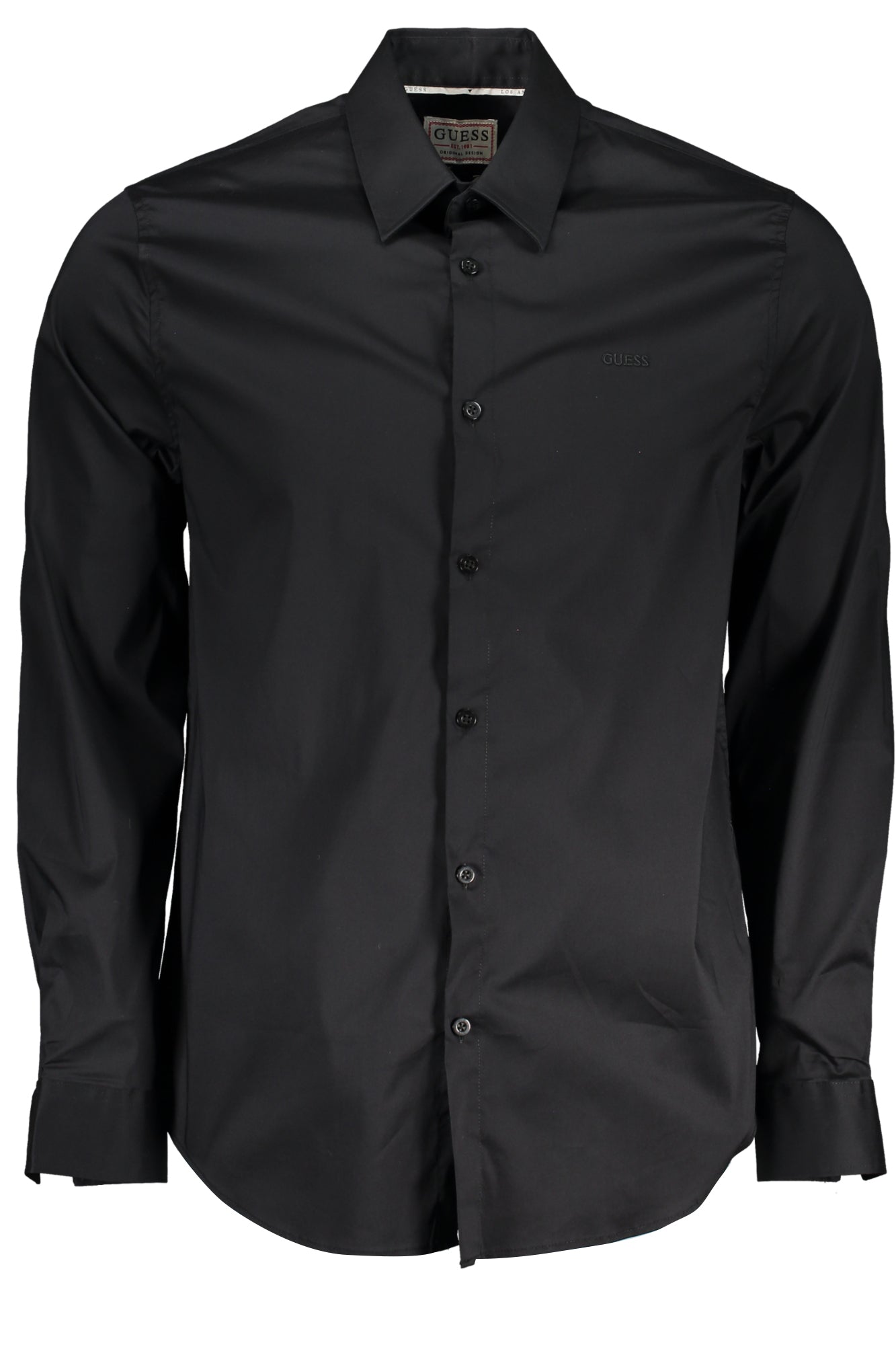 GUESS JEANS CAMICIA MANICHE LUNGHE UOMO NERO