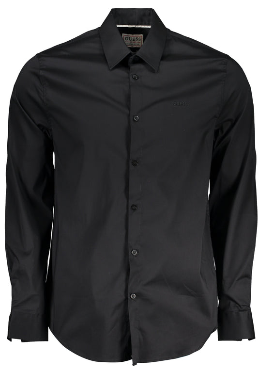 GUESS JEANS CAMICIA MANICHE LUNGHE UOMO NERO