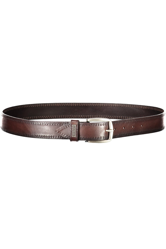 GUESS JEANS CINTURA IN PELLE UOMO MARRONE