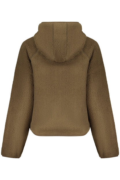 GUESS JEANS FELPA CON ZIP DONNA MARRONE