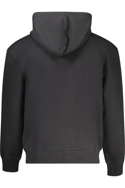 GUESS JEANS FELPA CON ZIP UOMO NERO