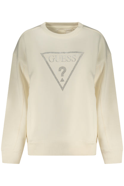GUESS JEANS FELPA SENZA ZIP DONNA BIANCO