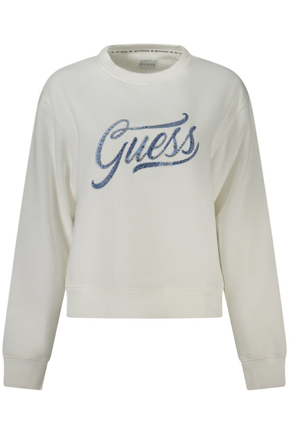 GUESS JEANS FELPA SENZA ZIP DONNA BIANCO