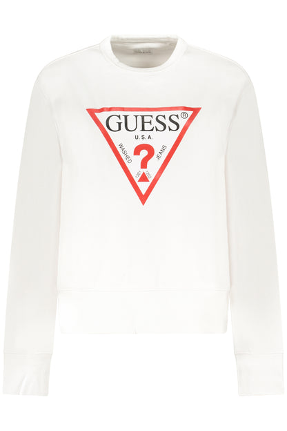 GUESS JEANS FELPA SENZA ZIP DONNA BIANCO