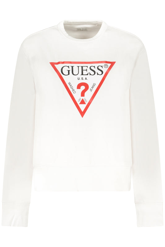 GUESS JEANS FELPA SENZA ZIP DONNA BIANCO