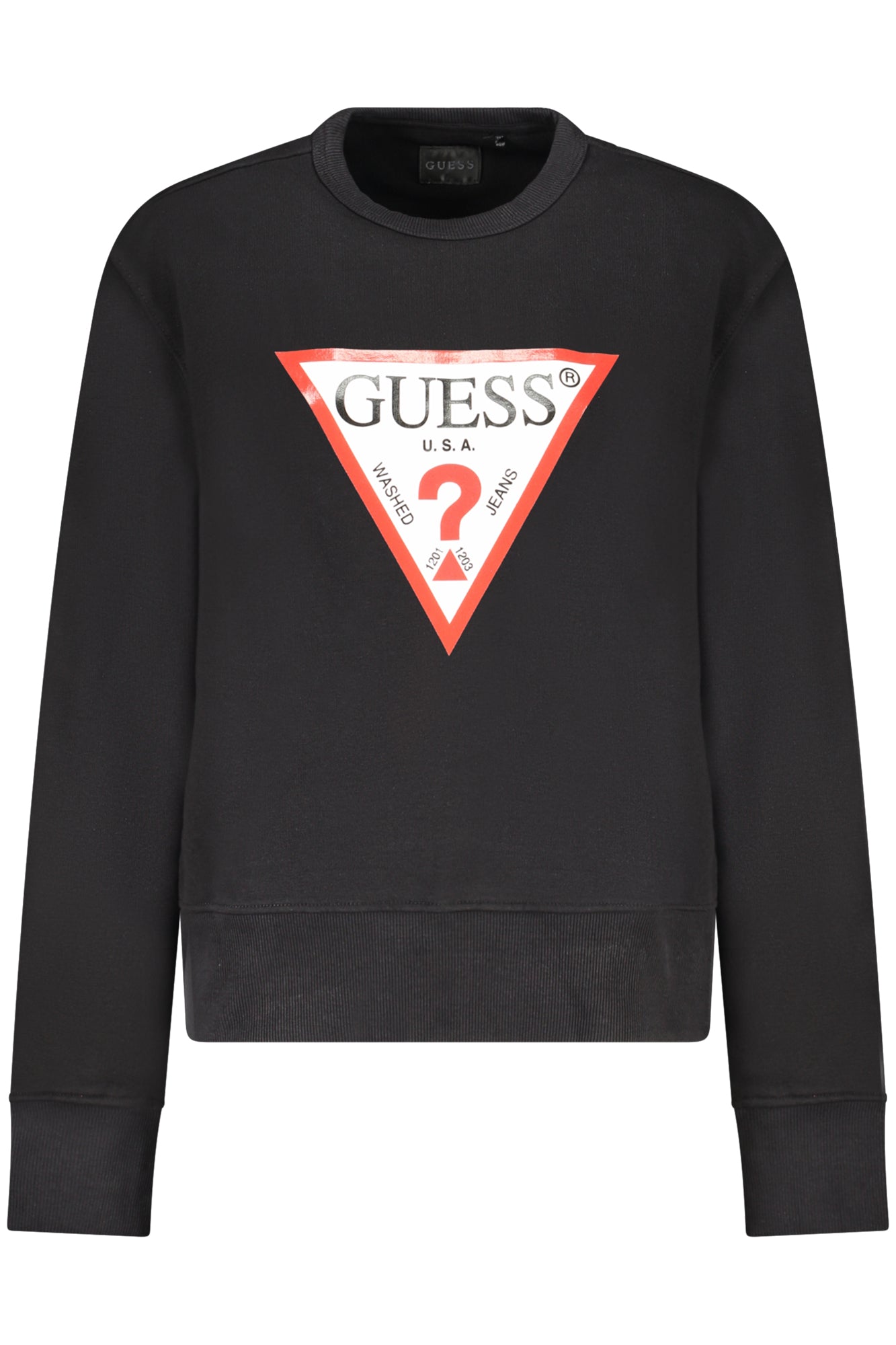 GUESS JEANS FELPA SENZA ZIP DONNA NERO