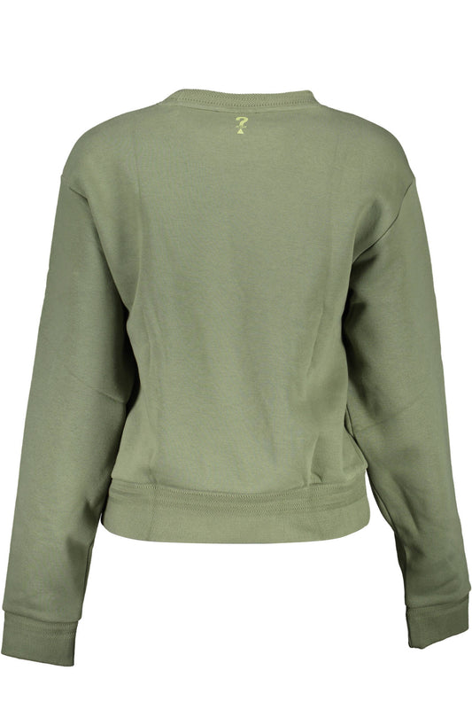 GUESS JEANS FELPA SENZA ZIP DONNA VERDE