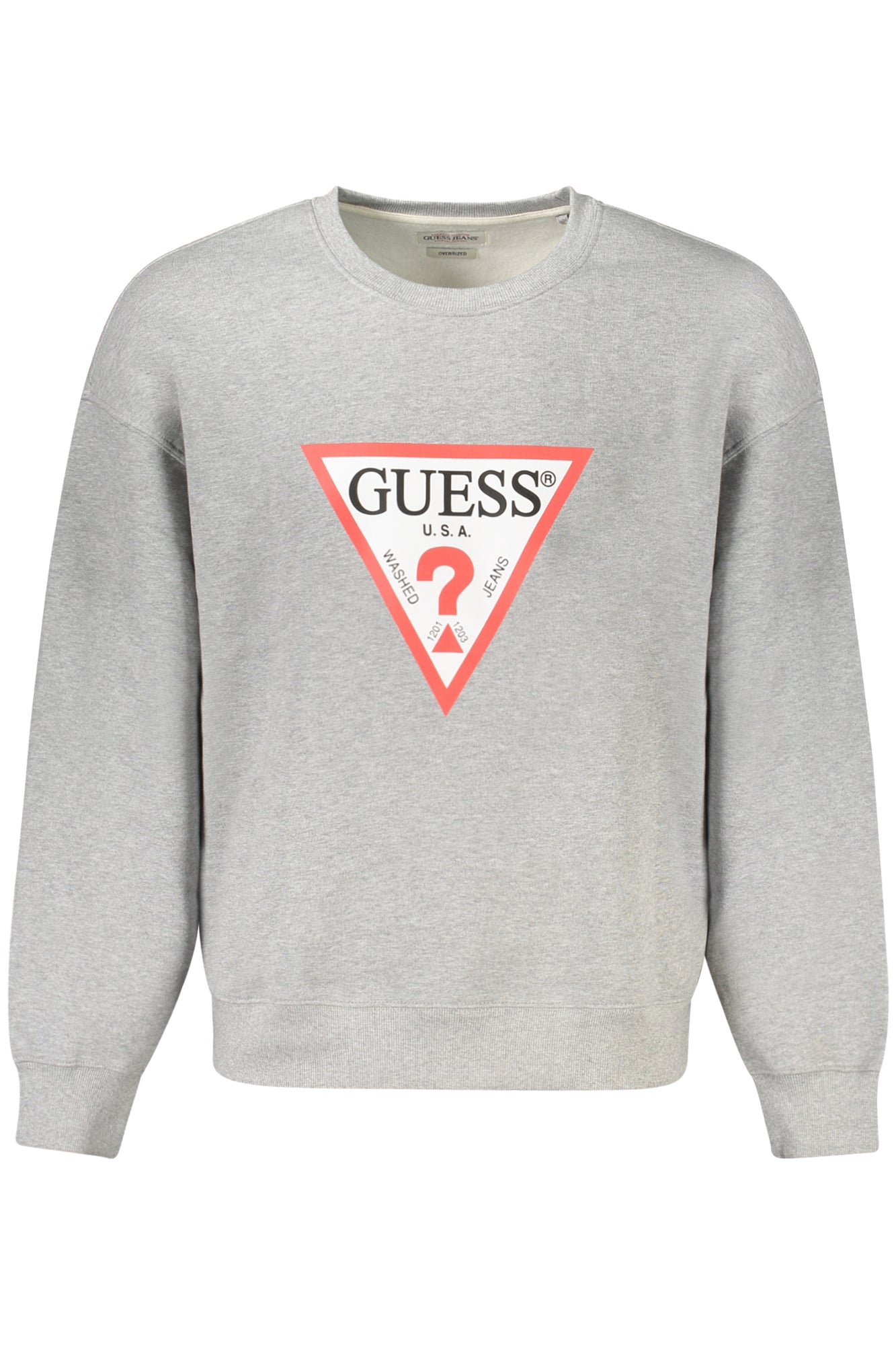 GUESS JEANS FELPA SENZA ZIP UOMO GRIGIO