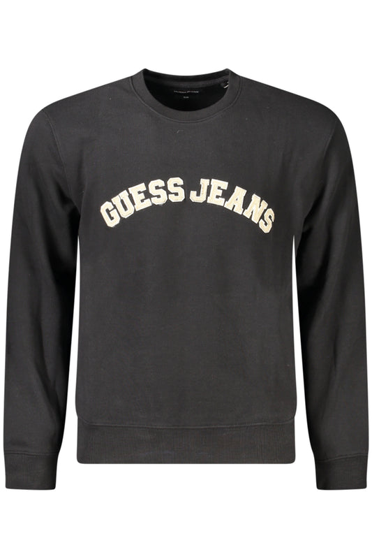 GUESS JEANS FELPA SENZA ZIP UOMO NERO