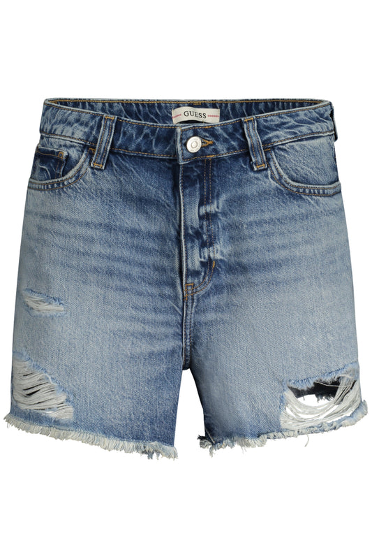 GUESS JEANS JEANS SHORT DONNA AZZURRO