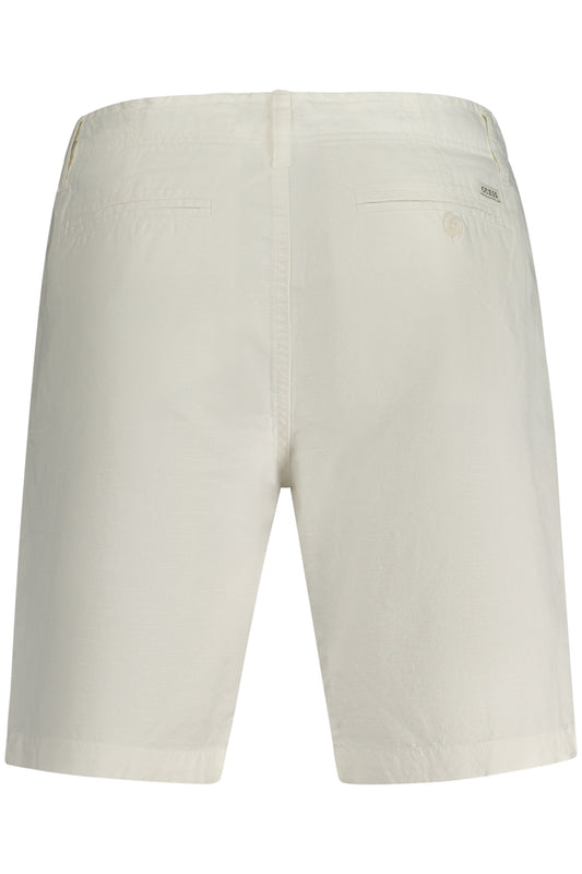 GUESS JEANS PANTALONE BERMUDA UOMO BIANCO