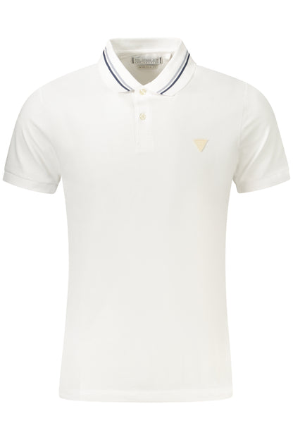 GUESS JEANS POLO MANICHE CORTE UOMO BIANCO