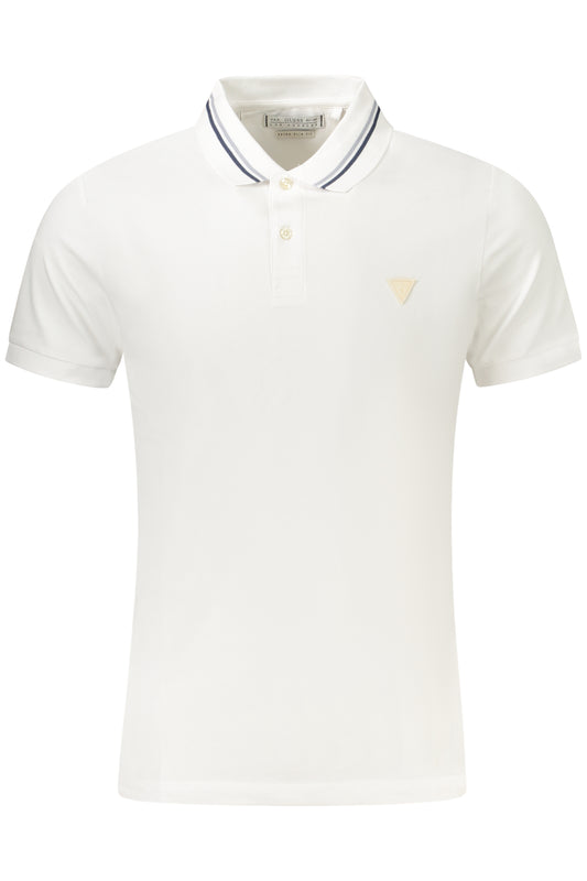 GUESS JEANS POLO MANICHE CORTE UOMO BIANCO