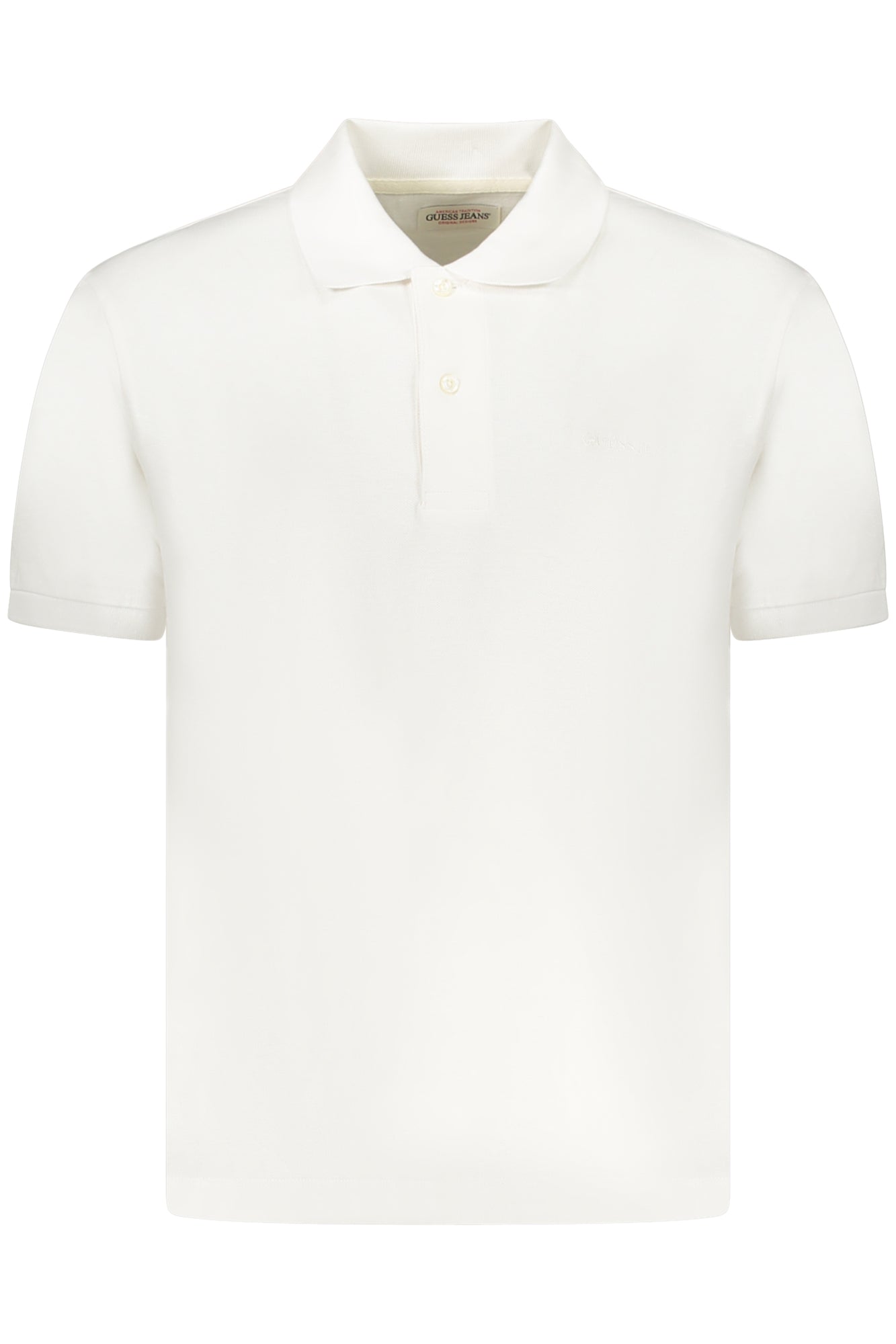 GUESS JEANS POLO MANICHE CORTE UOMO BIANCO