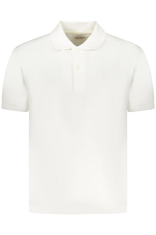 GUESS JEANS POLO MANICHE CORTE UOMO BIANCO