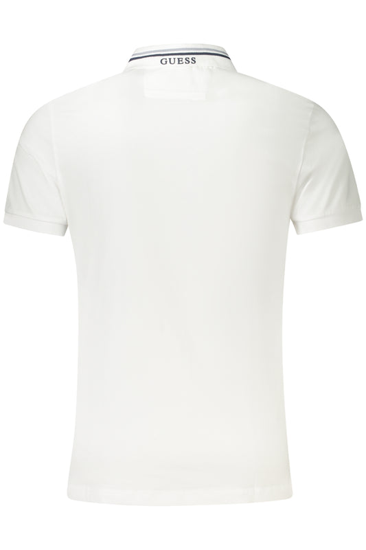 GUESS JEANS POLO MANICHE CORTE UOMO BIANCO