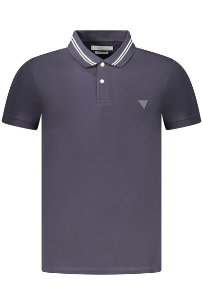 GUESS JEANS POLO MANICHE CORTE UOMO BLU