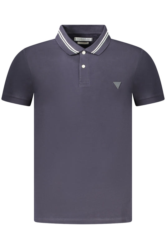 GUESS JEANS POLO MANICHE CORTE UOMO BLU