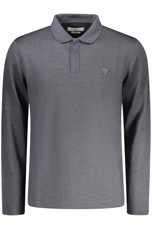 GUESS JEANS POLO MANICHE LUNGHE UOMO NERO
