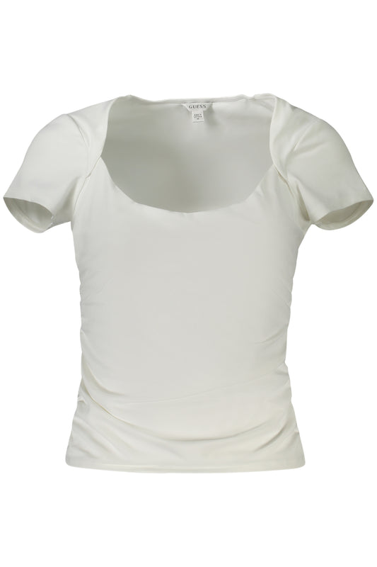 GUESS JEANS T-SHIRT MANICHE CORTE DONNA BIANCO