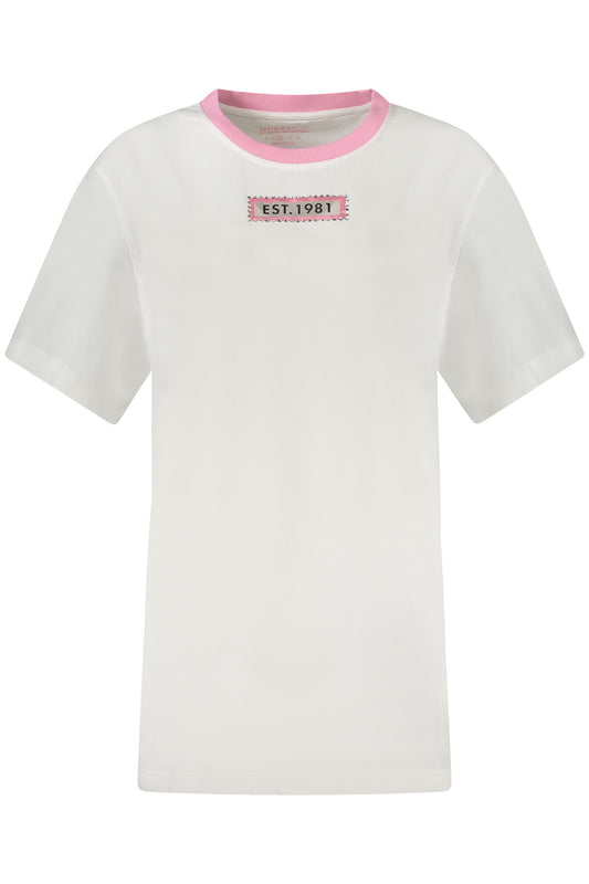 GUESS JEANS T-SHIRT MANICHE CORTE DONNA BIANCO