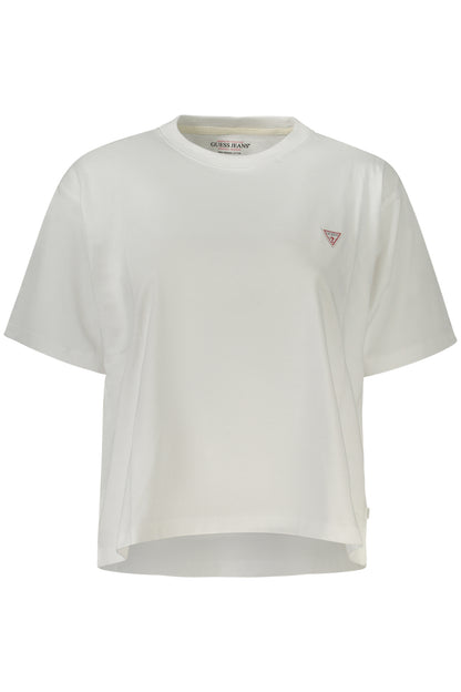 GUESS JEANS T-SHIRT MANICHE CORTE DONNA BIANCO