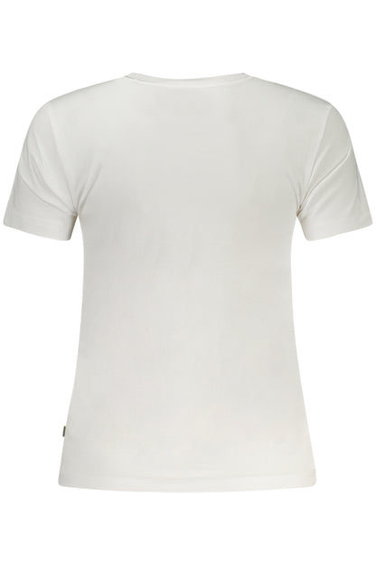 GUESS JEANS T-SHIRT MANICHE CORTE DONNA BIANCO