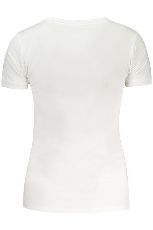 GUESS JEANS T-SHIRT MANICHE CORTE DONNA BIANCO