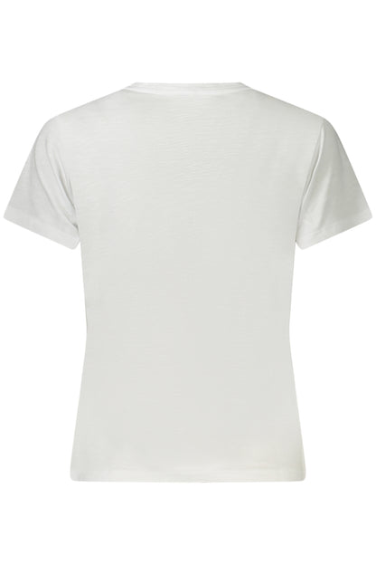 GUESS JEANS T-SHIRT MANICHE CORTE DONNA BIANCO