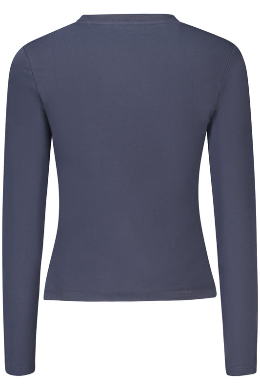 GUESS JEANS T-SHIRT MANICHE CORTE DONNA BLU