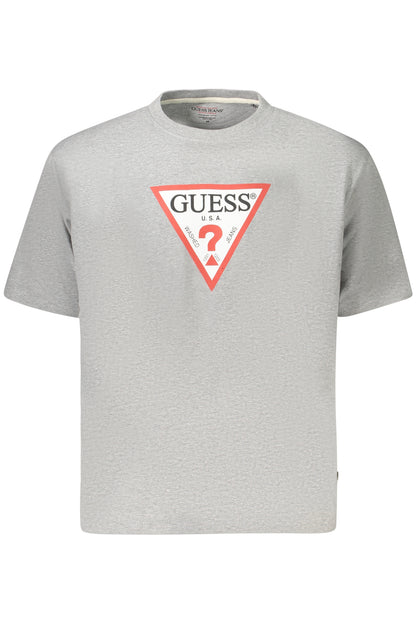 GUESS JEANS T-SHIRT MANICHE CORTE DONNA GRIGIO