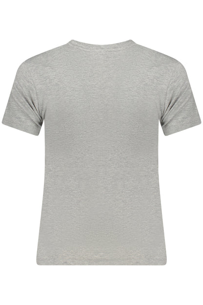 GUESS JEANS T-SHIRT MANICHE CORTE DONNA GRIGIO