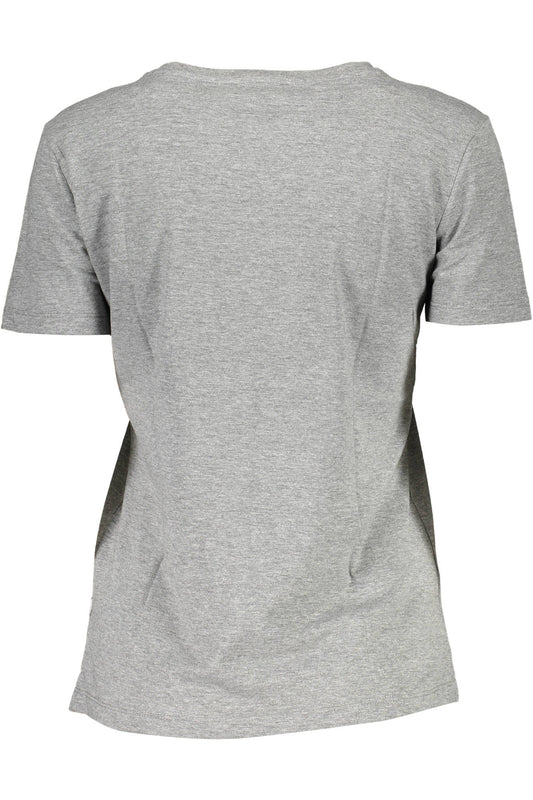 GUESS JEANS T-SHIRT MANICHE CORTE DONNA GRIGIO
