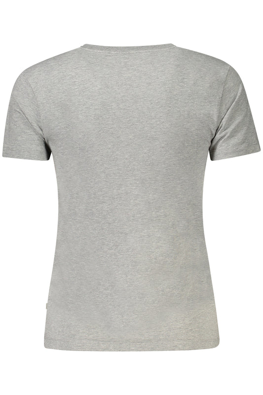 GUESS JEANS T-SHIRT MANICHE CORTE DONNA GRIGIO