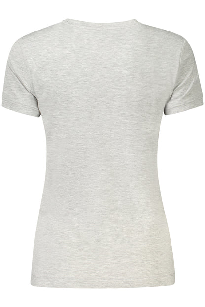 GUESS JEANS T-SHIRT MANICHE CORTE DONNA GRIGIO
