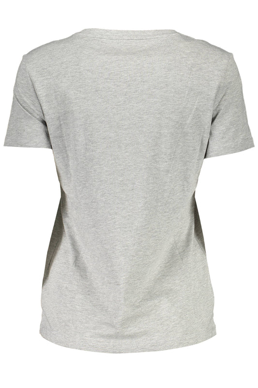 GUESS JEANS T-SHIRT MANICHE CORTE DONNA GRIGIO