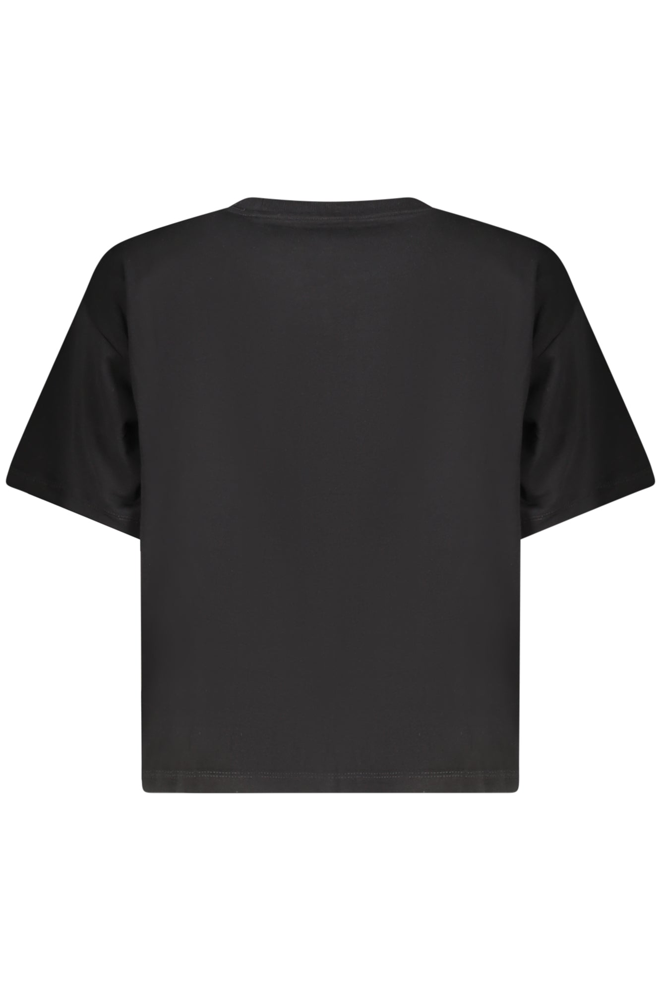 GUESS JEANS T-SHIRT MANICHE CORTE DONNA NERO